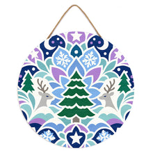 Charger l'image dans la galerie, Peinture par Numéro sur Disque en Bois - Mandala de Noël