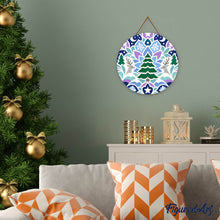 Charger l'image dans la galerie, Peinture par Numéro sur Disque en Bois - Mandala de Noël