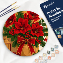 Charger l'image dans la galerie, Peinture par numéros Figured'Art Peinture par Numéro sur Disque en Bois - Étoiles de Noël