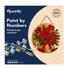 Charger l'image dans la galerie, Peinture par Numéro sur Disque en Bois - Étoiles de Noël