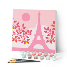 Charger l'image dans la galerie, Mini Peinture par Numéros petit format 20x20cm avec cadre Paris au Soleil