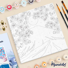 Charger l'image dans la galerie, Mini Peinture par Numéros 20x20cm avec cadre Le Mont Fuji