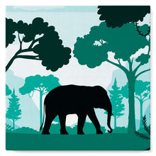 Charger l'image dans la galerie, Mini Peinture par Numéros 20x20cm avec cadre Eléphant dans la forêt verte