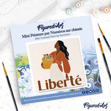 Charger l'image dans la galerie, Mini Peinture par Numéros 20x20cm avec cadre Liberté