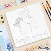 Charger l'image dans la galerie, Mini Peinture par Numéros 20x20cm avec cadre Forget me not