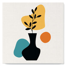 Charger l'image dans la galerie, Mini Peinture par Numéros 20x20cm avec cadre Plante et Vase noir