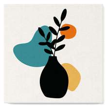 Charger l'image dans la galerie, Mini Peinture par Numéros 20x20cm avec cadre Plante et Vase noir 2