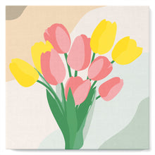 Charger l'image dans la galerie, Mini Peinture par Numéros 20x20cm avec cadre Bouquet de Tulipes