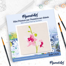 Charger l'image dans la galerie, Mini Peinture par Numéros 20x20cm avec cadre Orchidée