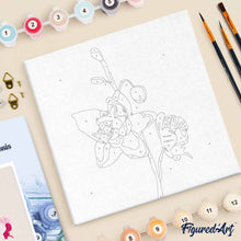 Charger l'image dans la galerie, Mini Peinture par Numéros 20x20cm avec cadre Orchidée