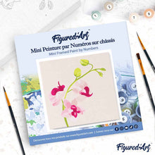 Charger l'image dans la galerie, Mini Peinture par Numéros 20x20cm avec cadre Branche d'Orchidée 2
