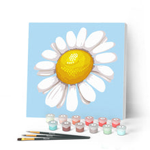 Charger l'image dans la galerie, Mini Peinture par Numéros petit format 20x20cm avec cadre Jolie Marguerite