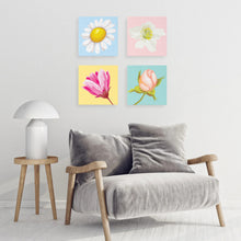 Charger l'image dans la galerie, Mini Peinture par Numéros 20x20cm avec cadre Fleur en bouton