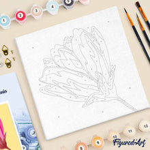 Charger l'image dans la galerie, Mini Peinture par Numéros 20x20cm avec cadre Fleur rose