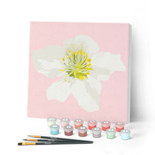 Charger l'image dans la galerie, Mini Peinture par Numéros petit format 20x20cm avec cadre Fleur d'Eglantier