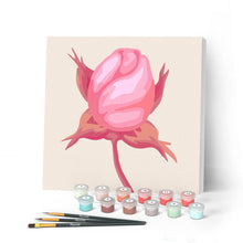 Charger l'image dans la galerie, Mini Peinture par Numéros petit format 20x20cm avec cadre Bouton de Rose