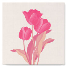 Charger l'image dans la galerie, Mini Peinture par Numéros 20x20cm avec cadre 3 Tulipes roses