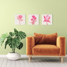 Charger l'image dans la galerie, Mini Peinture par Numéros 20x20cm avec cadre 3 Tulipes roses