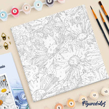 Charger l'image dans la galerie, Mini Peinture par Numéros 20x20cm avec cadre Jolies Marguerites