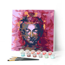 Charger l'image dans la galerie, Mini Peinture par Numéros petit format 20x20cm avec cadre Bouddha précieux