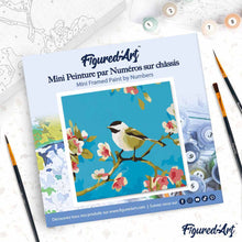 Charger l'image dans la galerie, Mini Peinture par Numéros 20x20cm avec cadre Oiseau et Papillon