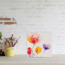 Charger l'image dans la galerie, Mini Peinture par Numéros 20x20cm avec cadre Fleurs en Couleurs
