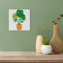 Charger l'image dans la galerie, Mini Peinture par Numéros 20x20cm avec cadre Plante Verte
