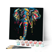 Charger l'image dans la galerie, Mini Peinture par Numéros petit format 20x20cm avec cadre Elephant