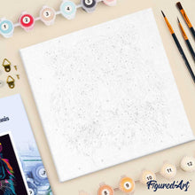 Charger l'image dans la galerie, Mini Peinture par Numéros 20x20cm avec cadre Tigre Abstrait Pop Art