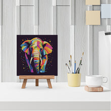 Charger l'image dans la galerie, Mini Peinture par Numéros 20x20cm avec cadre Éléphant Abstrait Pop Art
