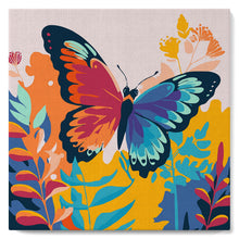 Charger l'image dans la galerie, Mini Peinture par Numéros 20x20cm avec cadre Papillon Tropical