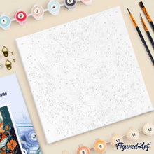 Charger l'image dans la galerie, Mini Peinture par Numéros 20x20cm avec cadre Renard Fantaisie et Fleurs