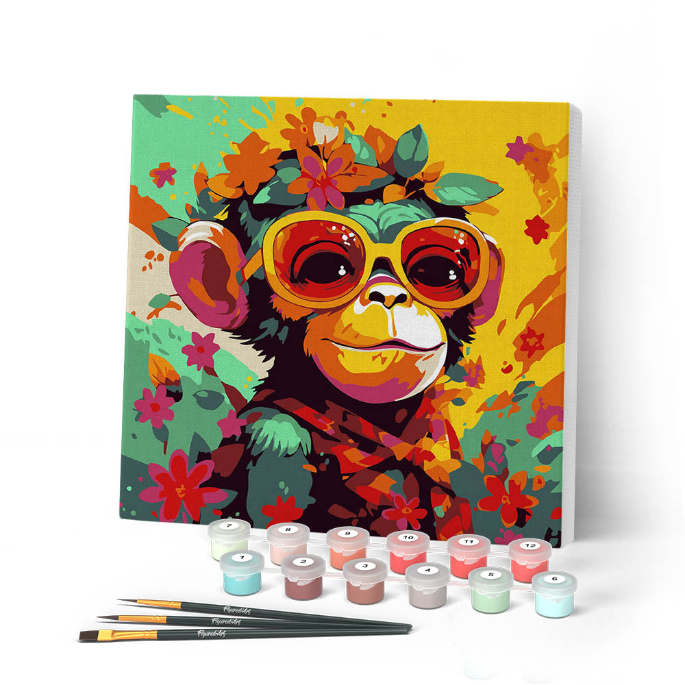 MEIYUDA Peinture par Numero Adulte avec Cadre Graffiti de la rue Monkey, DIY Peinture Acrylique pour Adultes Débutants Facile sur Toile Avec Peintures MEIYUDA Peinture par Numero Adulte avec Cadre Graffiti de la rue Monkey, DIY Peinture Acrylique pour Adultes Débutants Facile sur Toile Avec Peintures