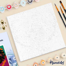 Charger l'image dans la galerie, Mini Peinture par Numéros 20x20cm avec cadre Femme Afro Pop Art