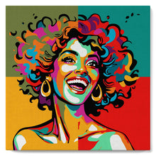 Charger l'image dans la galerie, Mini Peinture par Numéros 20x20cm avec cadre Femme Latina Pop Art