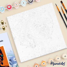 Charger l'image dans la galerie, Mini Peinture par Numéros 20x20cm avec cadre Reine Africaine Pop Art