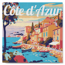 Charger l'image dans la galerie, Mini Peinture par Numéros 20x20cm avec cadre Côte d'Azur