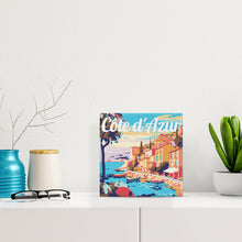 Charger l'image dans la galerie, Mini Peinture par Numéros 20x20cm avec cadre Côte d'Azur