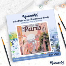 Charger l'image dans la galerie, Mini Peinture par Numéros 20x20cm avec cadre Vue de Paris