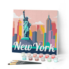 Charger l'image dans la galerie, Mini Peinture par Numéros 20x20cm avec cadre Statue de la Liberté