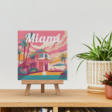 Charger l'image dans la galerie, Mini Peinture par Numéros 20x20cm avec cadre Miami
