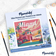 Charger l'image dans la galerie, Mini Peinture par Numéros 20x20cm avec cadre Miami