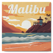 Charger l'image dans la galerie, Mini Peinture par Numéros 20x20cm avec cadre Plage de Malibu