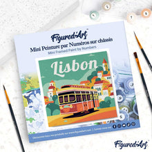 Charger l'image dans la galerie, Mini Peinture par Numéros 20x20cm avec cadre Lisbonne