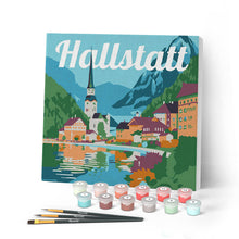 Charger l'image dans la galerie, Mini Peinture par Numéros 20x20cm avec cadre Hallstatt
