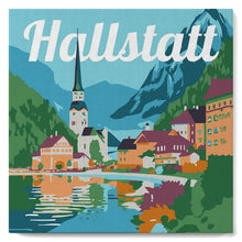 Charger l'image dans la galerie, Mini Peinture par Numéros 20x20cm avec cadre Hallstatt