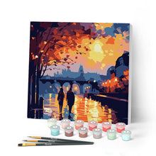 Charger l'image dans la galerie, Mini Peinture par Numéros 20x20cm avec cadre Nuit Romantique