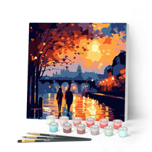 Charger l'image dans la galerie, Mini Peinture par Numéros 20x20cm avec cadre Nuit Romantique