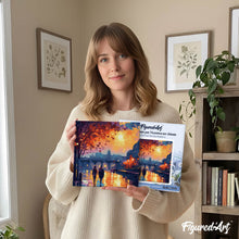 Charger l'image dans la galerie, Mini Peinture par Numéros 20x20cm avec cadre Nuit Romantique