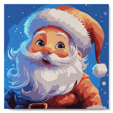 Charger l'image dans la galerie, Mini Peinture par Numéros 20x20cm avec cadre Père Noël Souriant